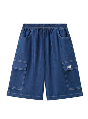 New Balance nb童装男女童26年夏季新款休闲牛仔短裤ND7VG21163