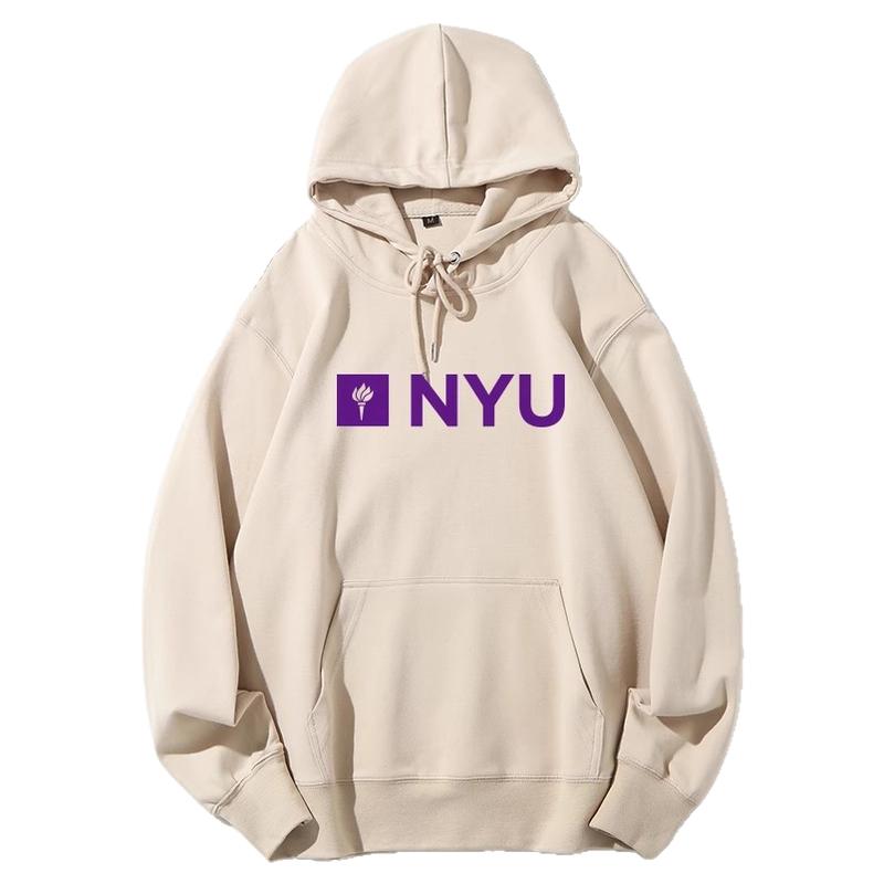 NYU美国纽约大学连帽卫衣纪念品New York University连帽衫加绒