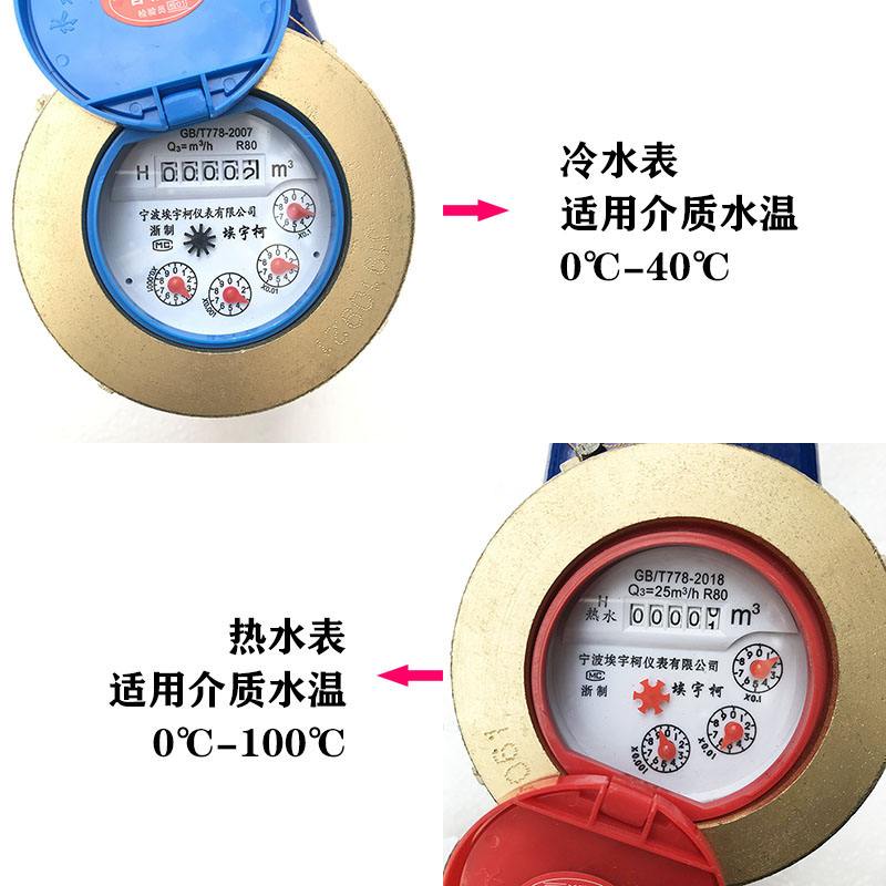 63ppr水表PE50丝扣冷水dn40pvc50水表表水表扣热水pe63外螺纹丝表