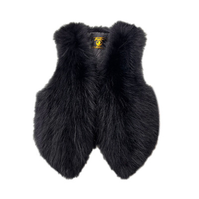 皮草马甲短款貉子毛时尚坎肩背心