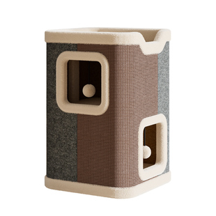 双层猫窝猫抓板剑麻猫抓柱耐磨不掉屑猫爪板立式猫爬架猫咪猫别墅