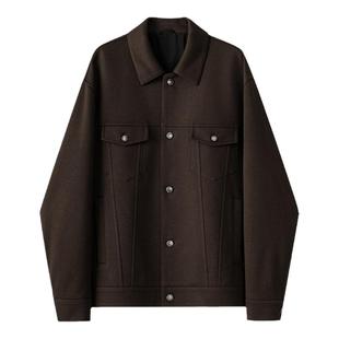 【限时清仓】英国小狐狸羊毛混纺醋酸纤维夹克男士翻领外套男