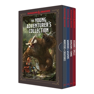 英文原版 The Young Adventurer's Collection 龙与地下城 年轻冒险家合集 怪物生物 战士武器 地下城坟墓 巫师法术 进口英语书籍