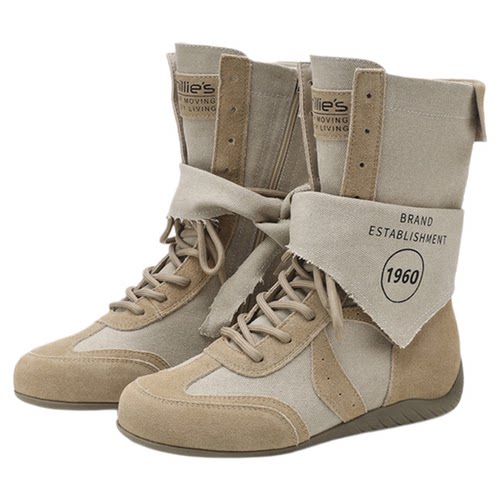 MILLIE'S/妙丽工装马丁靴女外穿2026夏款中筒靴百搭复古休闲短靴