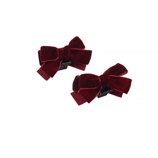 王心凌同款黑色丝绒蝴蝶结发夹侧边夹刘海夹夏季公主头小抓夹头饰