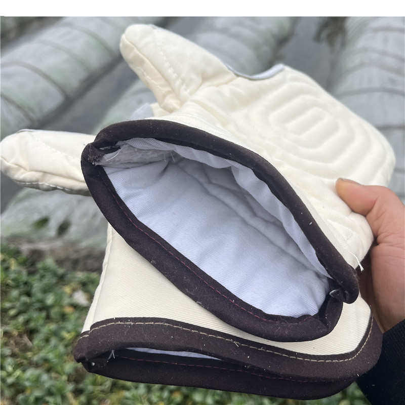 微波炉烤箱加厚隔热防烫手套纯棉耐高温500度手闷烘培食品厂手套