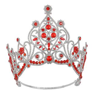 新款选美冠军桂冠皇冠超大号巴洛克王冠跨境欧美高档走秀满冠905