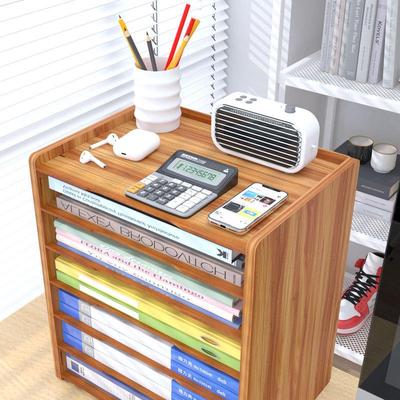 办公桌台面收纳置物架多功能工位桌面文件收纳架横向多层文件架子
