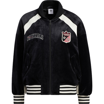 官方正品Adidas/阿迪达斯新款三叶草拼接休闲女子运动夹克 HY4181