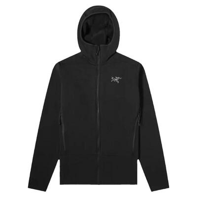 始祖鸟户外保暖男连帽抓绒衣