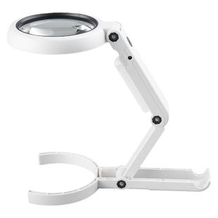 台式放大镜台灯工作台带led灯焊接支架式桌面维修用电路板焊台雕刻微雕高清高倍钟表挑刺修手表专用折叠100