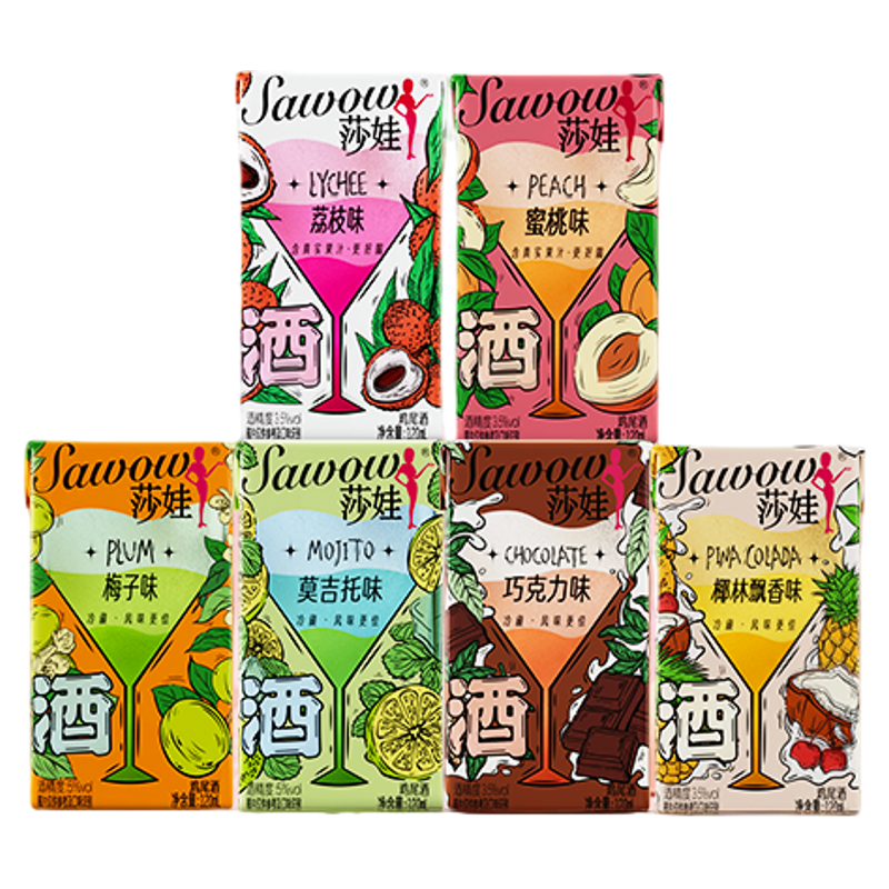 莎娃Mini鸡尾酒120ml*10盒