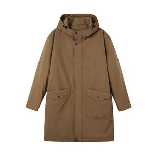 GANT/甘特秋冬男士中长款外套连帽厚款拉链时尚御寒通勤休闲棉服