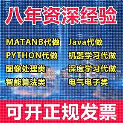 matlab代编程序代做帮做python代码复现算法仿真编写深度机器学习