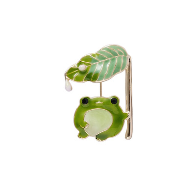 【胖蛙撑伞】法式浪漫胸针