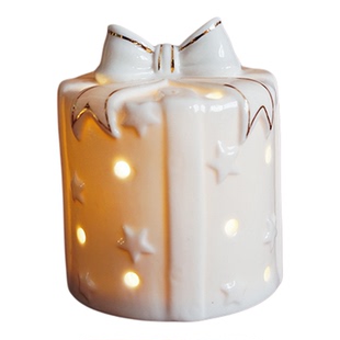 【新年礼物】北欧星星蝴蝶结节日装饰品摆件 LED发光氛围布置灯饰