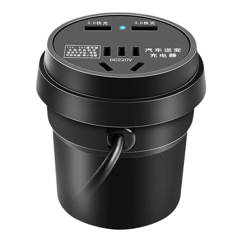 车载逆变器12v24v转220v通用车上家用插座usb快汽车充电源转换器