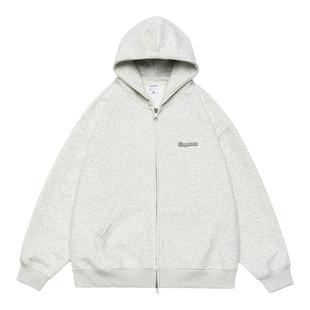 GOGOSOON加绒卫衣外套男新款2025秋冬拉链开衫连帽重磅青少年感厚