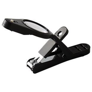 日本品牌大号指甲刀防飞溅指甲钳套装老人专用带放大镜指甲剪家用