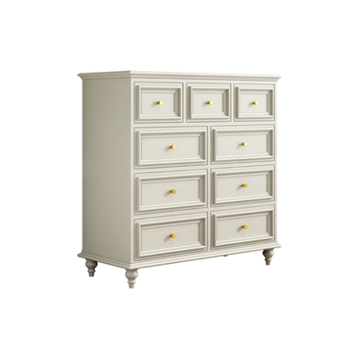 法式实木五七八九斗柜卧室白色柜子靠墙轻奢美式床尾收纳客厅复古
