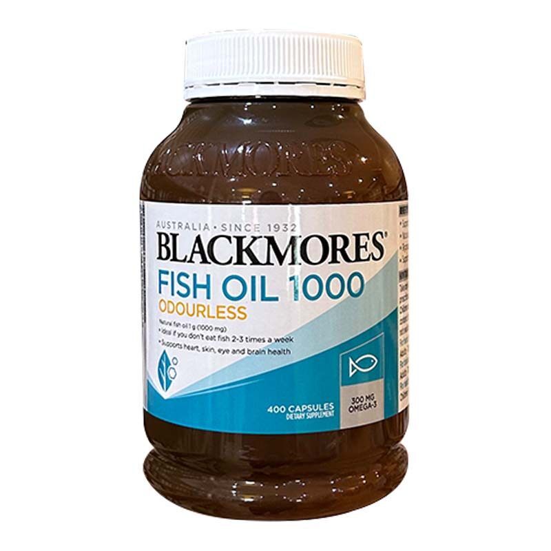 澳洲澳佳宝Blackmores鱼油深海鱼肝油软胶囊400粒欧米伽3原味无腥