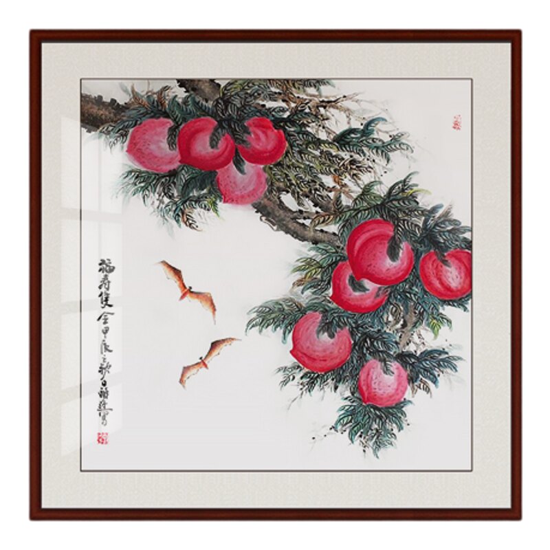 纯手绘国画大幅风水水墨真迹