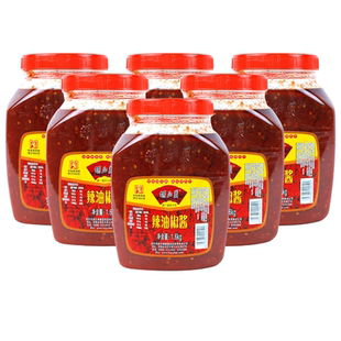 正品安庆胡玉美辣椒酱1.6kg6桶装辣油椒酱调味酱胡玉美酱红辣椒酱