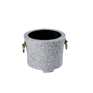 复古姹寂风围炉煮茶家用纯手工制作老石臼茶炉户外电陶炉温煮茶器