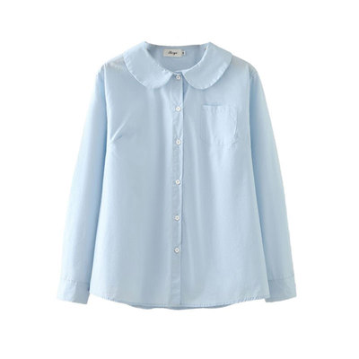 上衣娃娃领长袖气质大码中年