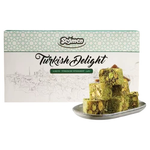 土耳其进口软糖lokum玫瑰花开心果仁坚果礼物手工糖果零食特产
