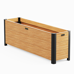 铝合金花箱室内长方形花盆长条型阳台专用围栏隔断户外庭院种植箱