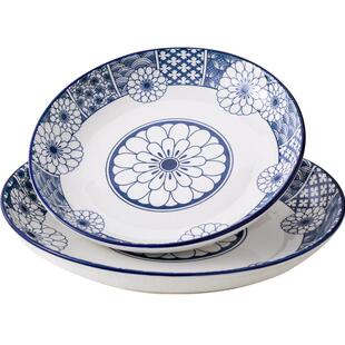 陶瓷12寸大圆盘子超特大号家用剁椒鱼头专用大盘鸡盘子10寸加深盘