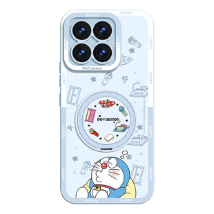 哆啦a梦适用小米17max手机壳带支架17promax带挂绳xiaomi17新款15ultra外壳全包17pro防摔17t硅胶14保护壳13