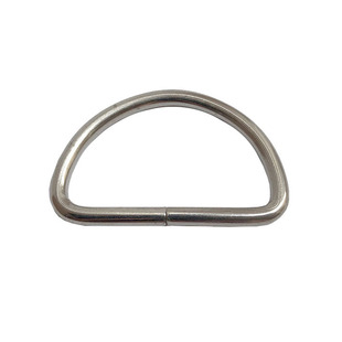 银色D扣半圆环挂扣服饰鞋包背带连接扣手袋金属拉环吊挂配件拎环