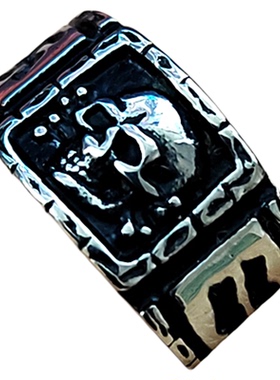 骷髅戒指男潮钛钢个性嘻哈朋克