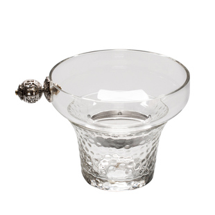 一九茶舍 手工锤纹耐热玻璃茶漏 茶滤 功夫茶具 不锈钢过滤网创意