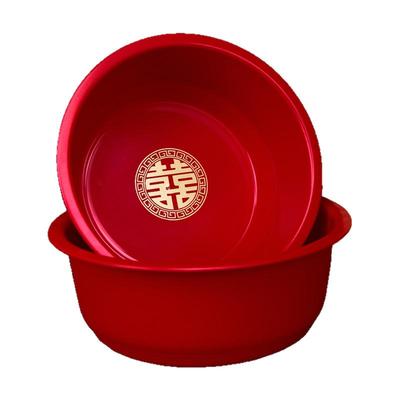 喜盆陪嫁红色脸盆结婚用品