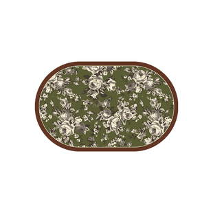 BSBMO纳帕皮硅藻泥吸水防滑加厚地垫绿色厕所卫生间门口脚垫ins风