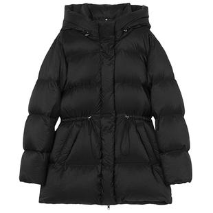 【匈牙利白鹅绒】LANCY/朗姿2025冬新款百搭抽绳收腰连帽羽绒服女