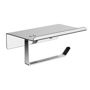 不锈钢手机架厕所壁挂式卷纸架公共场所纸巾架放手机置物架免打孔