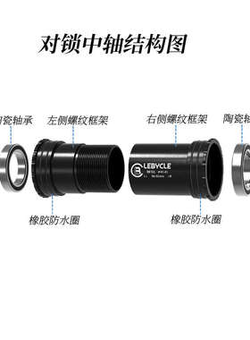 山地公路自行车压入式一体中轴对锁BB30转24mmBB86 92PF30通用GXP