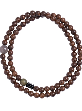 大善堂正品金丝檀木多圈手链