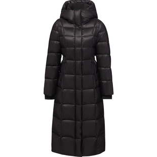 坦博尔鹅绒羽绒服 女装冬季长款过膝修身百搭 高充绒加厚保暖外套