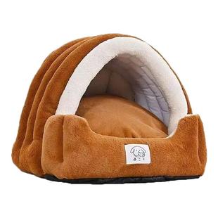 猫窝秋冬季保暖加厚半封闭式别墅垫子宠物室外睡袋安全感小型狗窝