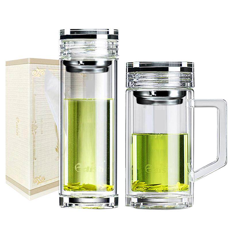 德国水晶茶杯礼品定制双层玻璃杯