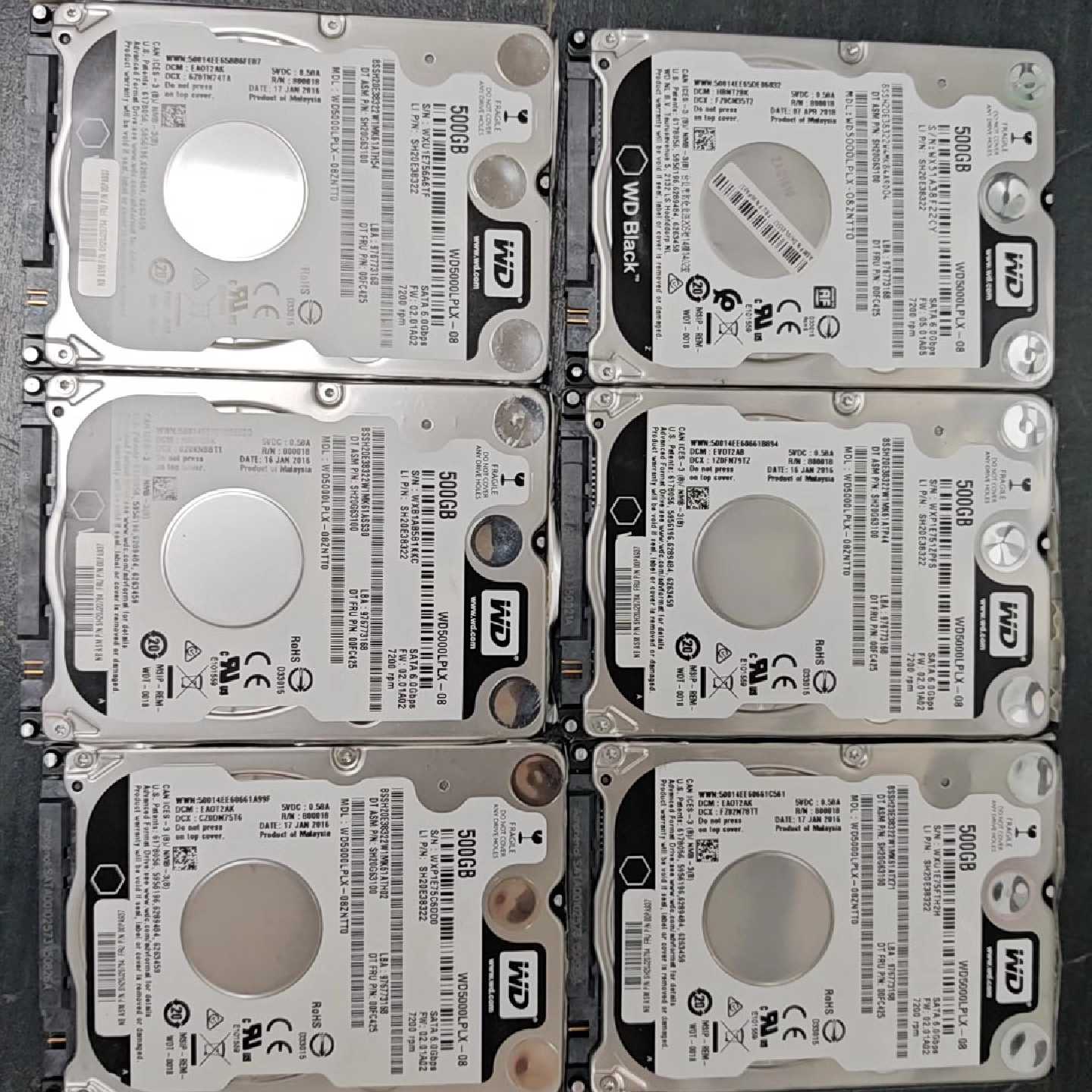 西数黑盘500G 2.5寸机械硬盘，型号WD5000LPLX议价图片