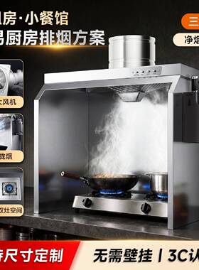 立柜式不挂墙排烟机抽油烟机免打孔大风量吸烟罩租房宿舍一体机