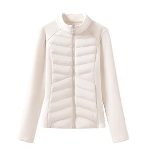 班尼路冲锋衣内胆修身外套女秋冬新款收腰显瘦保暖百搭开衫卫衣N