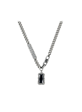 周六福S925银玛瑙项链男