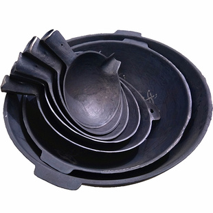 广西桂林恭城油茶锅圆底打油茶工具生铁锅20-45厘米送油茶把包邮